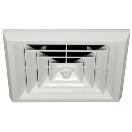 HAVACO QUICK CONNECT Havaco Quick Connect HT-GRB-S1D White Square Ceiling Diffuser 8-7-6 in. Reducing Boot and Rotary Damper HT-GRB-S1D